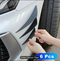 Shaped spoilers and wind knives for car bumper protection